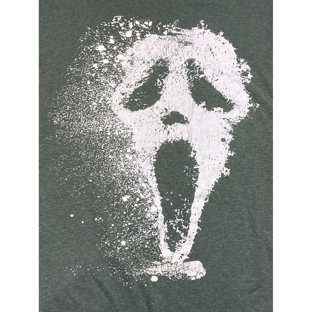 Mens T Shirt Gray Horror Movie Graphic Print Short Sleeve Crew Neck  2XL